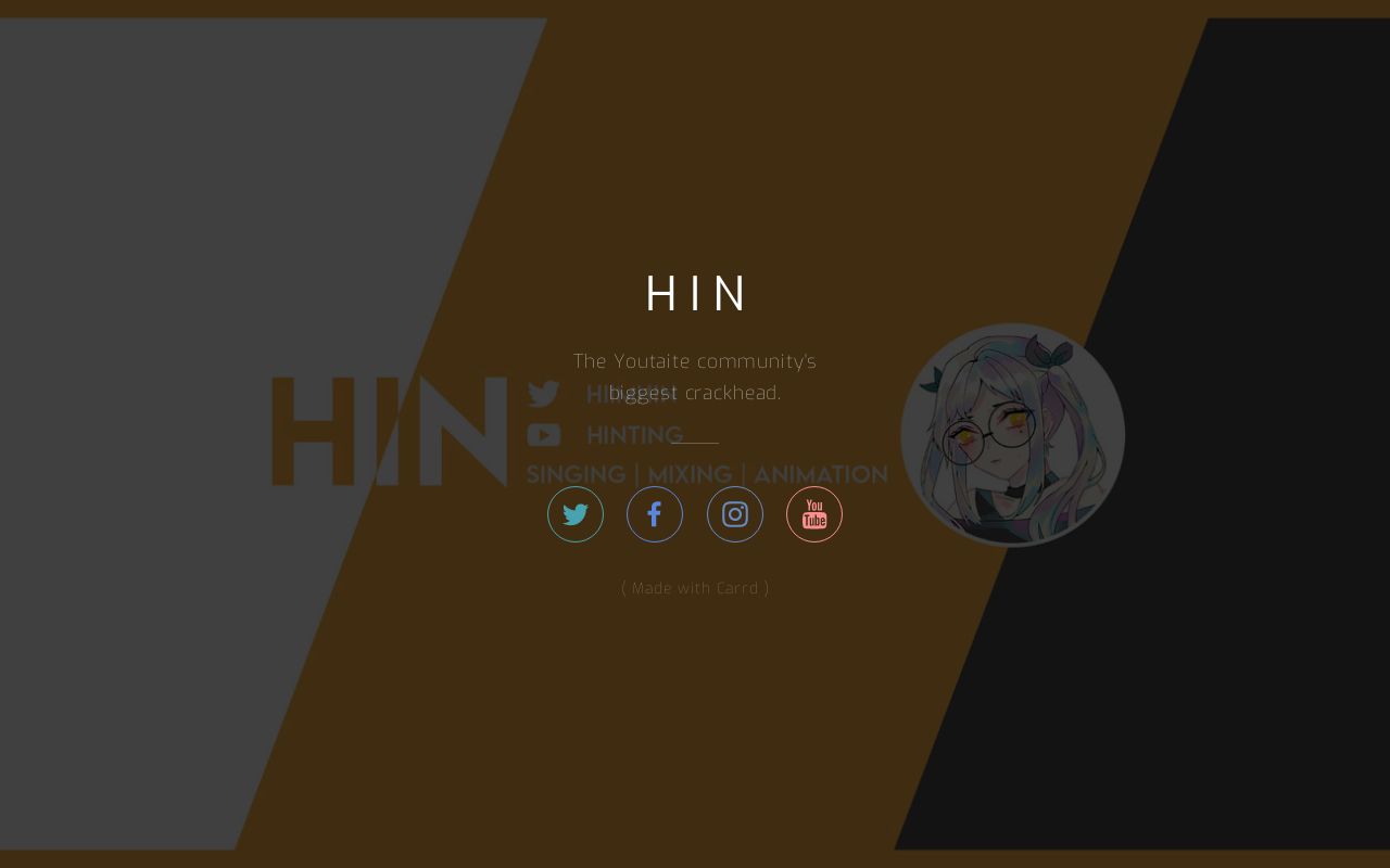 Carrd profile picture for @hinting